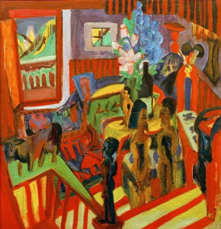 Atelierecke, 1920 | Ernst Ludwig Kirchner | Giclée Leinwand-Kunstdruck