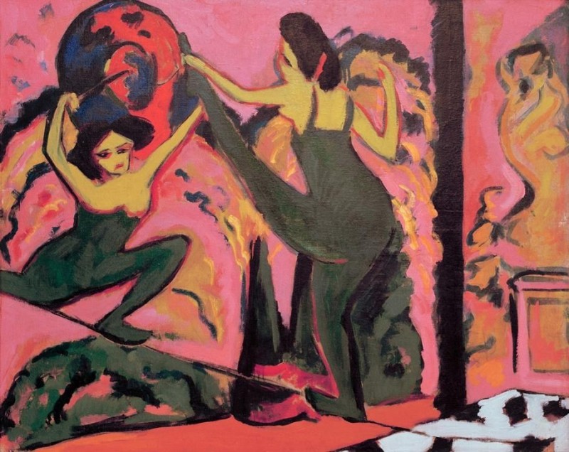 Drahtseiltanz, 1909 | Ernst Ludwig Kirchner | Giclée Leinwand-Kunstdruck