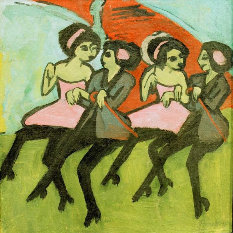 Panamatänzerinnen, 1910 | Ernst Ludwig Kirchner | Giclée Leinwand-Kunstdruck