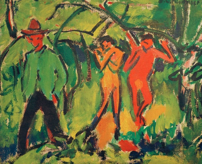 Im Wald, 1910 | Ernst Ludwig Kirchner | Giclée Leinwand-Kunstdruck