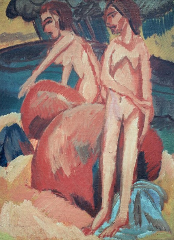 Badende am Meer, 1914 | Ernst Ludwig Kirchner | Giclée Leinwand-Kunstdruck