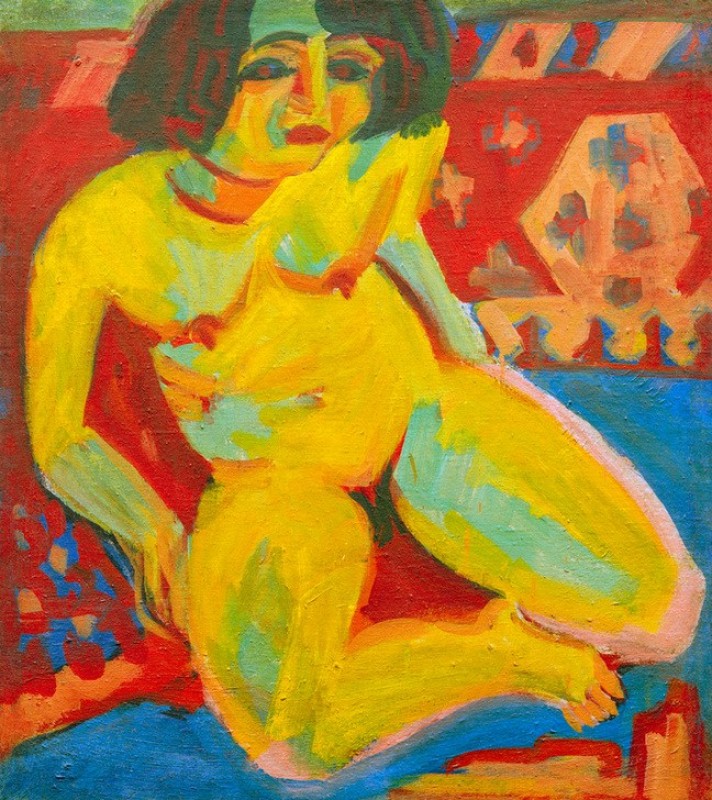 Nude (Dodo), 1909 | Ernst Ludwig Kirchner | Giclée Canvas Print