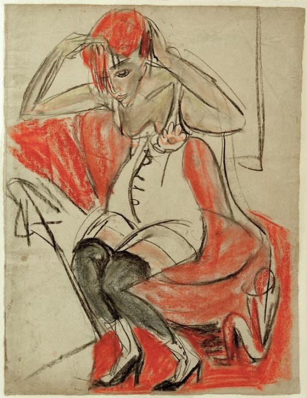 Girl on violettem Sessel, 1910 | Ernst Ludwig Kirchner | Giclée Paper Art Print