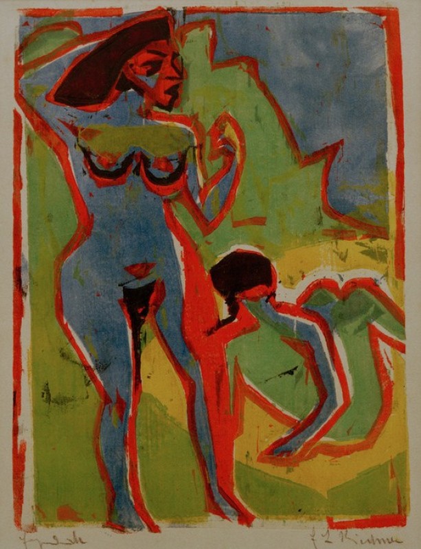 Bathing women in Moritzburg, 1909 | Ernst Ludwig Kirchner | Giclée Paper Art Print