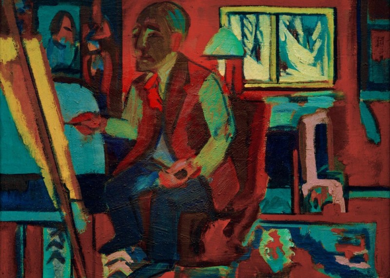 Dutchman in his studio – Jan Wiegers, 1924 | Ernst Ludwig Kirchner | Giclée Canvas Print