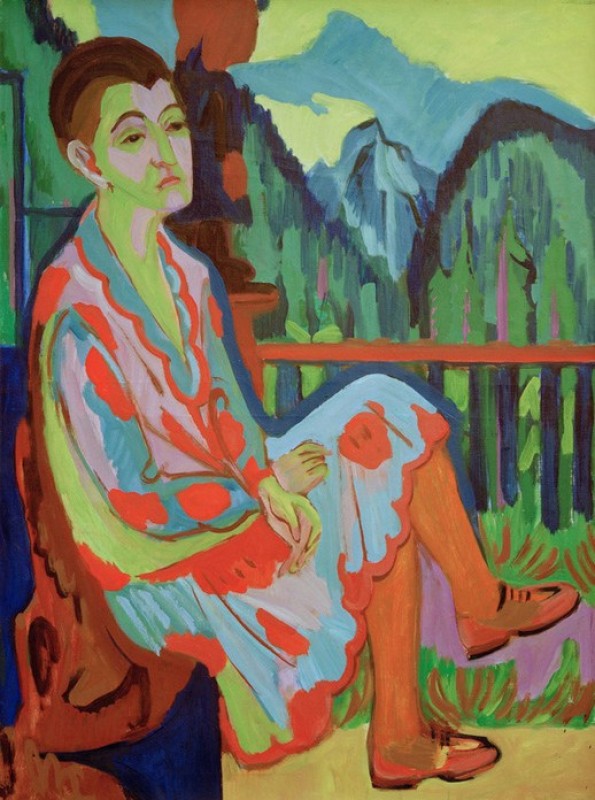 Seated lady (Erna Kirchner), 1926 | Ernst Ludwig Kirchner | Giclée Canvas Print