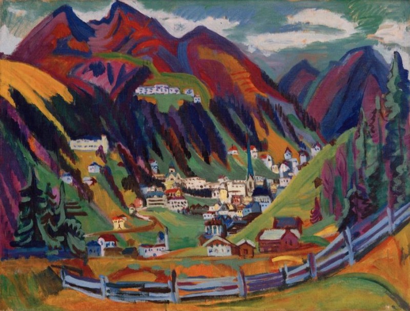 View of Davos, 1924 | Ernst Ludwig Kirchner | Giclée Canvas Print