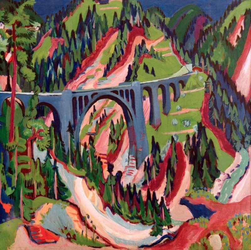 Die Brücke bei Wiesen, 1926 | Ernst Ludwig Kirchner | Giclée Leinwand-Kunstdruck