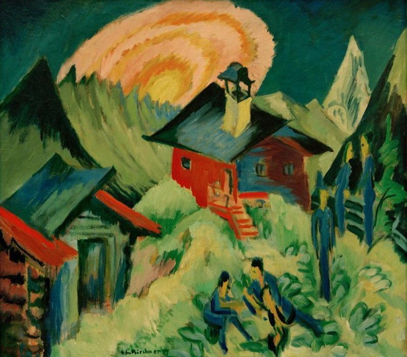 Moon rising at the Stafelalp, 1917 | Ernst Ludwig Kirchner | Giclée Canvas Print