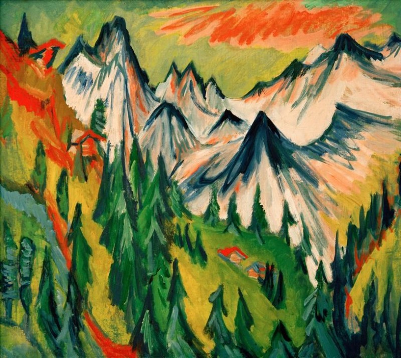 Berggipfel, 1918 | Ernst Ludwig Kirchner | Giclée Leinwand-Kunstdruck