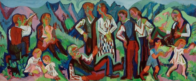Mountain farmers on Sunday, 1923 | Ernst Ludwig Kirchner | Giclée Canvas Print