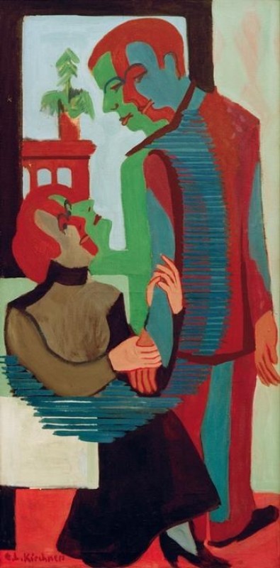Mutter und Sohn, 1927 | Ernst Ludwig Kirchner | Giclée Leinwand-Kunstdruck