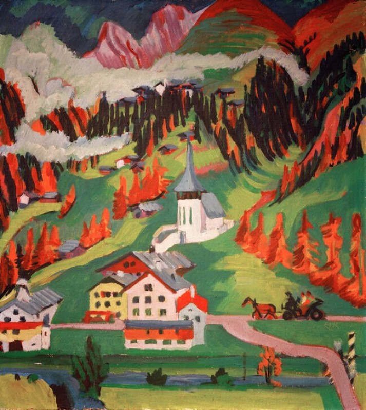 Frauenkirch im Herbst, 1920 | Ernst Ludwig Kirchner | Giclée Leinwand-Kunstdruck
