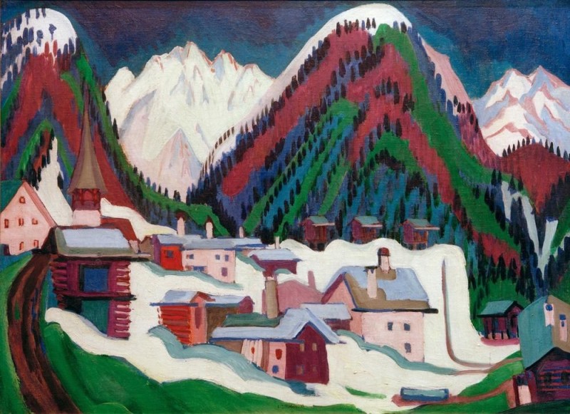 Village Monstein near Davos, 1927 | Ernst Ludwig Kirchner | Giclée Canvas Print