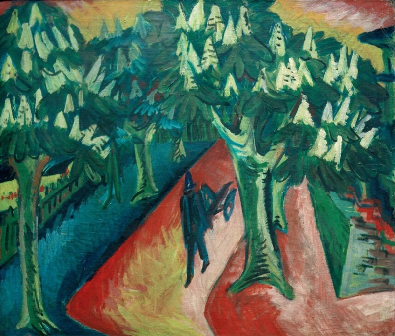 Kastanienallee, 1916 | Ernst Ludwig Kirchner | Giclée Leinwand-Kunstdruck