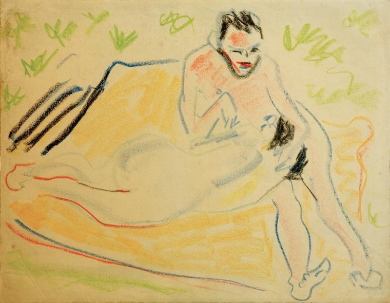 Couple on a Blanket, 1909 | Ernst Ludwig Kirchner | Giclée Paper Art Print