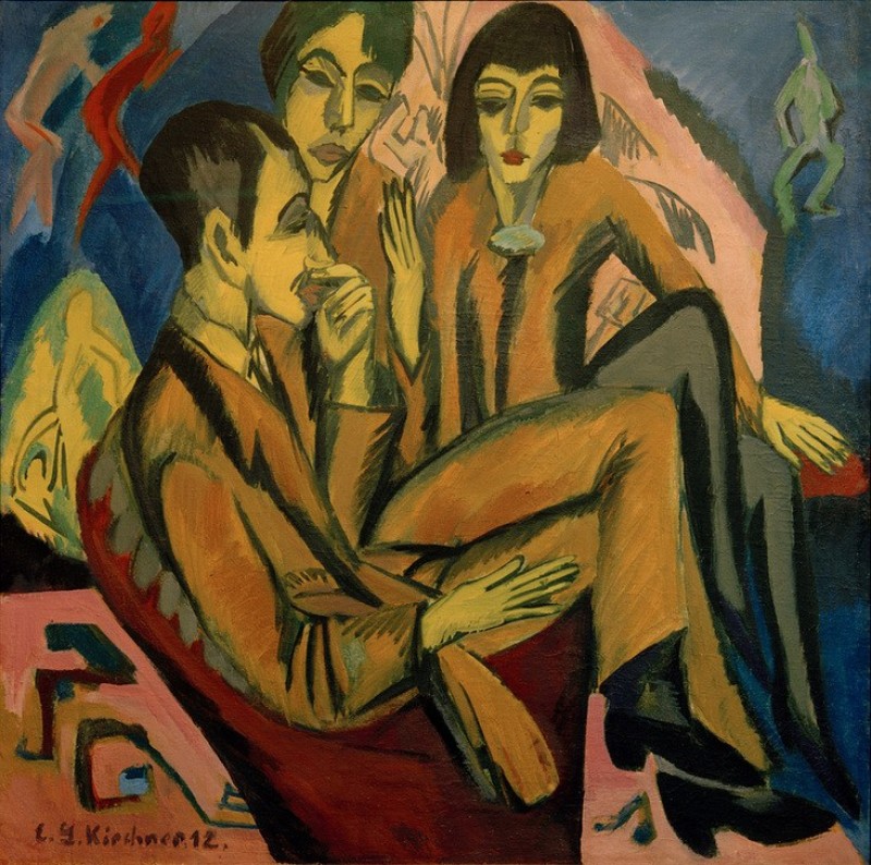 Artists' Group (Conversation of Artists), 1913 | Ernst Ludwig Kirchner | Giclée Canvas Print