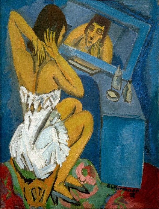 Woman in front of the Mirror, 1913 | Ernst Ludwig Kirchner | Giclée Canvas Print