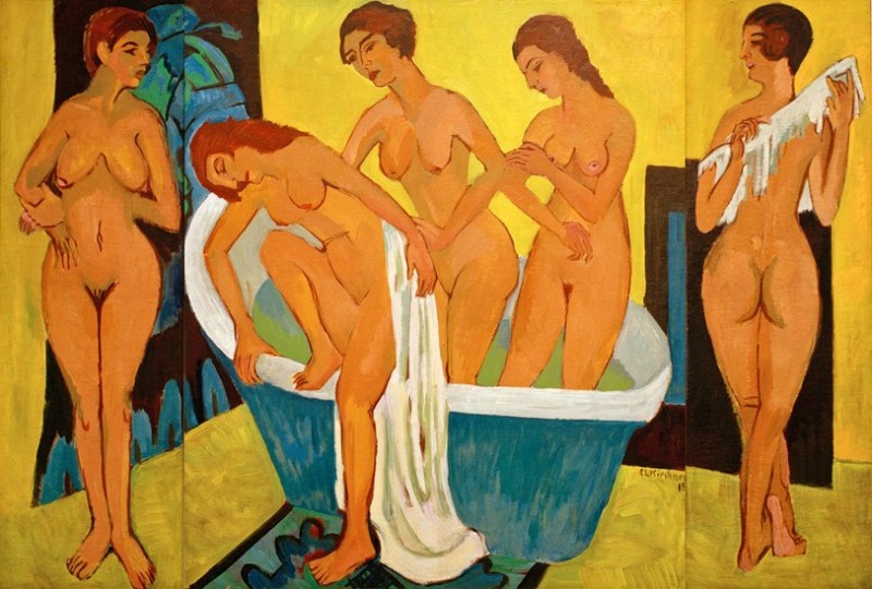 Bathing Women, 1915 | Ernst Ludwig Kirchner | Giclée Canvas Print