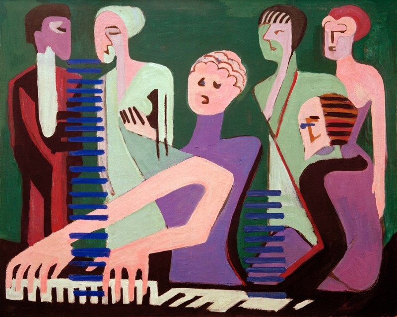 Singer at the Piano, 1930 | Ernst Ludwig Kirchner | Giclée Canvas Print