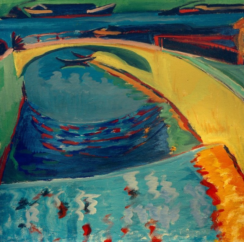 Bridge at the Prießnitz Estuary, 1915 | Ernst Ludwig Kirchner | Giclée Canvas Print