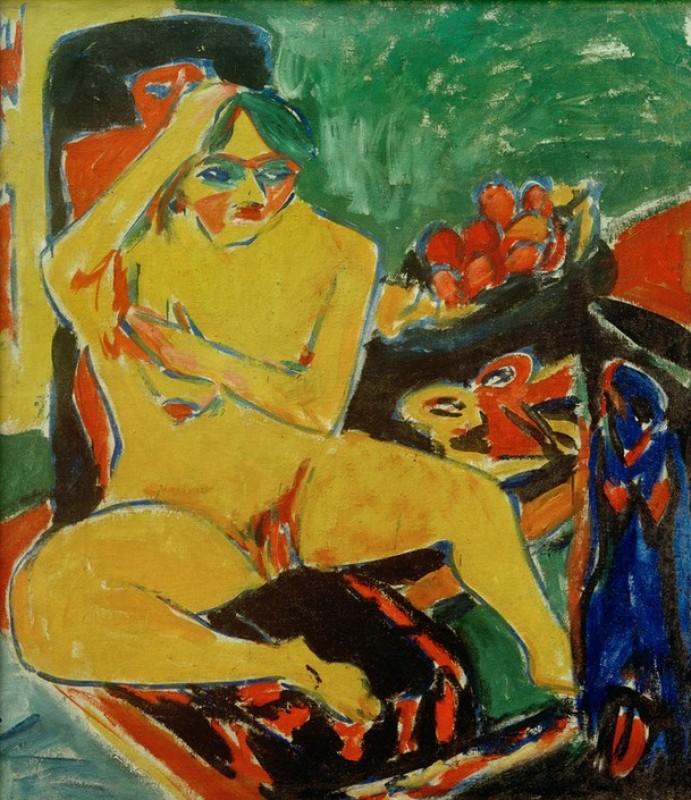Nude in the Studio, 1910 | Ernst Ludwig Kirchner | Giclée Canvas Print