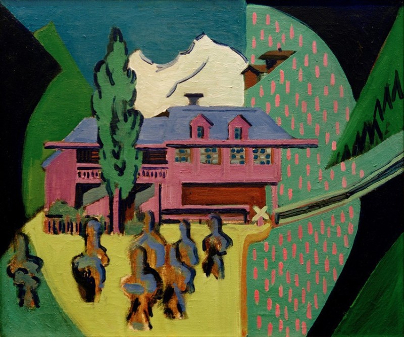 Violet House in Front of Schneeberg, 1938 | Ernst Ludwig Kirchner | Giclée Canvas Print