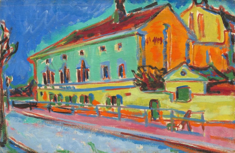 Houses in Dresden, 1910 | Ernst Ludwig Kirchner | Giclée Canvas Print