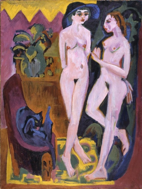 Two Nudes in a Room, 1914 | Ernst Ludwig Kirchner | Giclée Canvas Print