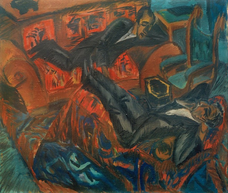 Two friends in conversation, 1914 | Ernst Ludwig Kirchner | Giclée Canvas Print