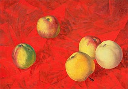 Apples, 1917 von Kuzma Petrov-Vodkin | Leinwand Kunstdruck