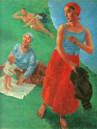 First Steps, 1925 by Kuzma Petrov-Vodkin | Canvas Print