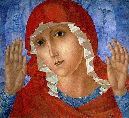 The Mother of God (The Tenderness of Cruel Hearts), c.1914/15 | Kuzma Petrov-Vodkin | Giclée Canvas Print