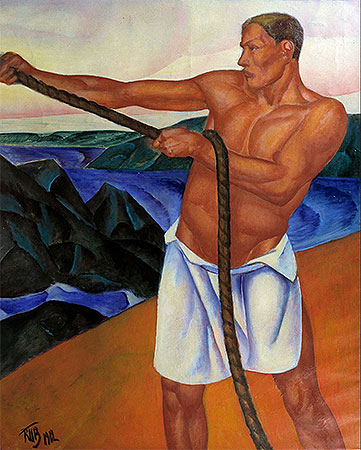 The Worker, 1912 | Kuzma Petrov-Vodkin | Giclée Leinwand Kunstdruck