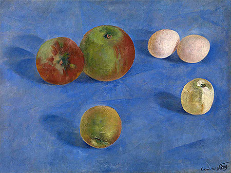 Kuzma Petrov-Vodkin | Still Life, Apples and Eggs, 1921 | Giclée Canvas Print