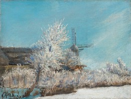 Winter Day with Mill and Thatched Farm Building, 1921 | Laurits Andersen Ring