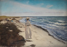 Woman at Karrebæksminde Beach, 1898 by Laurits Andersen Ring | Canvas Print