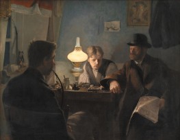 A Visit to a Shoemaker's Workshop, 1885 by Laurits Andersen Ring | Canvas Print