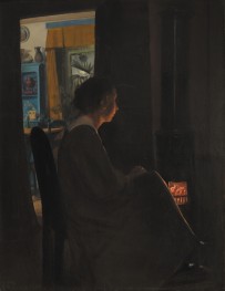 Twilight. the Artist's Wife by the Stove, 1898 by Laurits Andersen Ring | Canvas Print