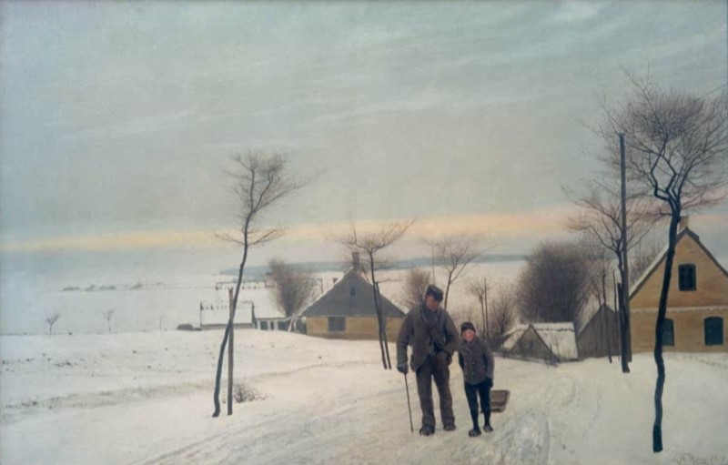 Misty Winter Day in Vinderød, 1901 | Laurits Andersen Ring | Giclée Canvas Print