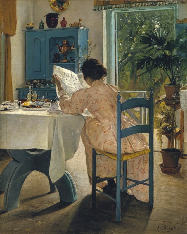 At Breakfast, 1898 | Laurits Andersen Ring | Giclée Canvas Print