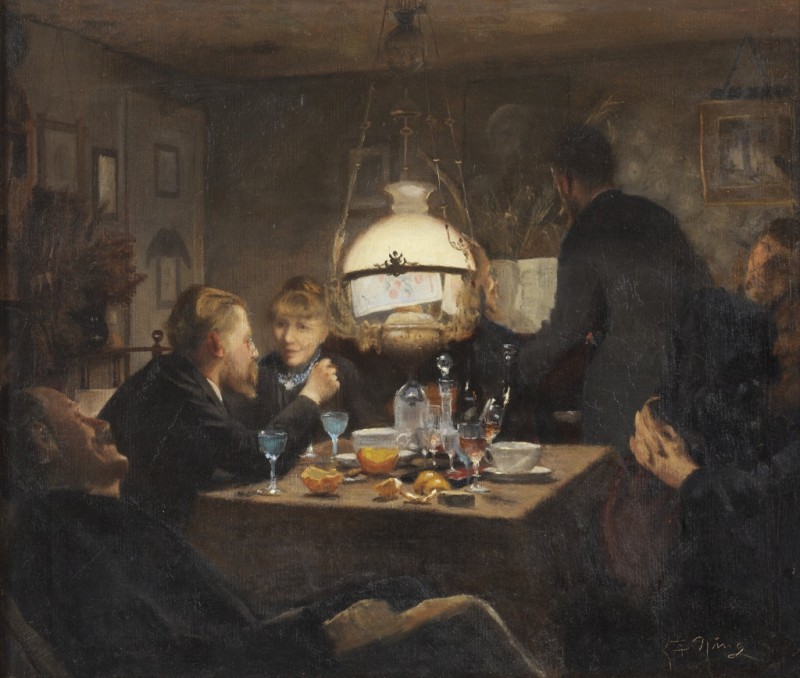 An Evening Gathering, 1886 | Laurits Andersen Ring | Giclée Canvas Print