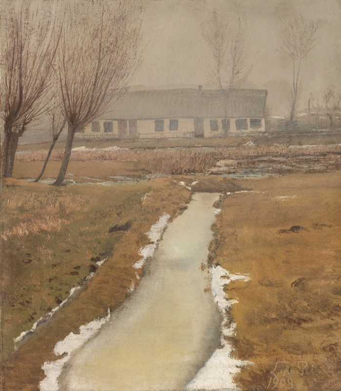 Winter Fog. Hedgehuts, 1903 | Laurits Andersen Ring | Giclée Canvas Print