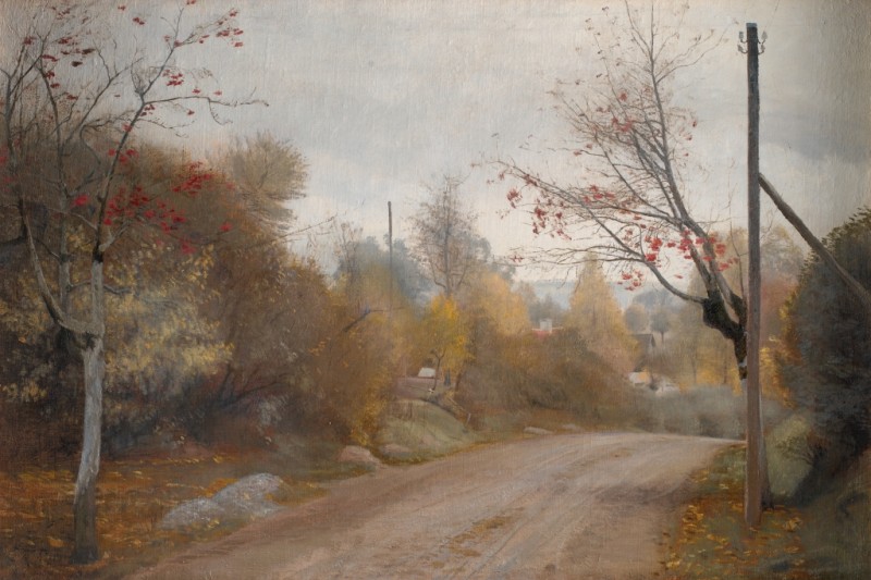 The Country Road at Mogenstrup. Autumn, 1888 | Laurits Andersen Ring | Giclée Canvas Print