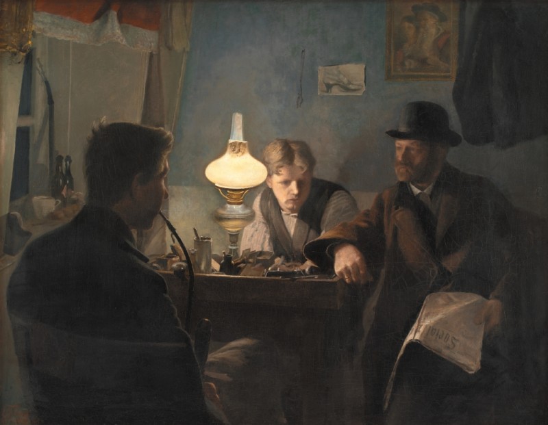 A Visit to a Shoemaker's Workshop, 1885 | Laurits Andersen Ring | Giclée Canvas Print