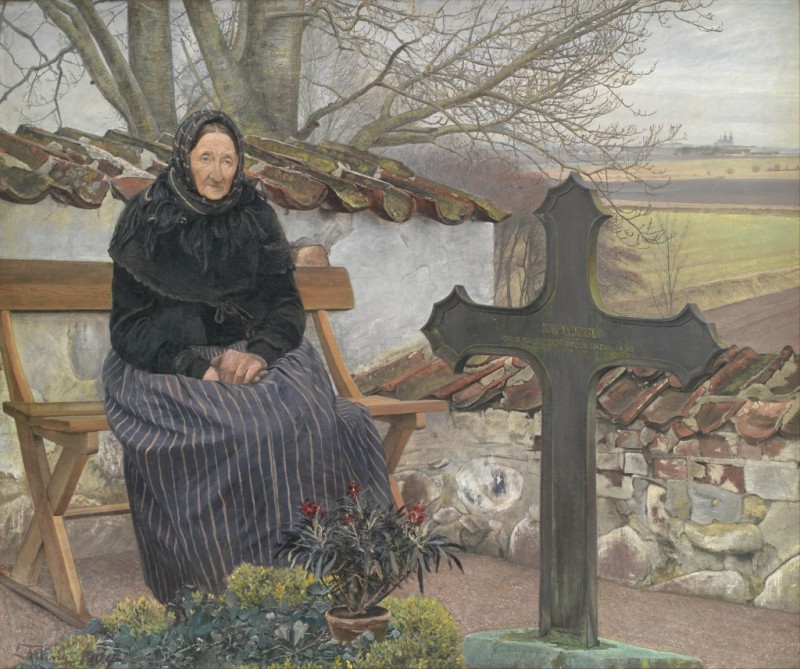 In the Churchyard at Fløng, 1904 | Laurits Andersen Ring | Giclée Canvas Print