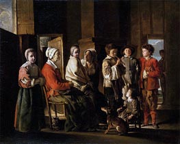 Le Nain Brothers | Visit to Grandmother, c.1645/48 | Giclée Canvas Print