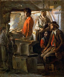 Le Nain Brothers | The Forge | Giclée Canvas Print