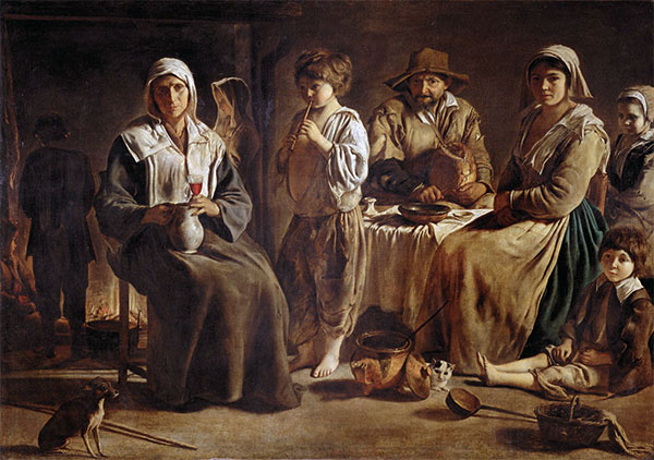 Le Nain Brothers | Peasant Family in an Interior, c.1642 | Giclée Canvas Print