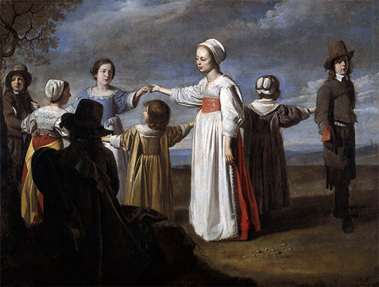 Le Nain Brothers | Children Dancing, c.1650 | Giclée Canvas Print